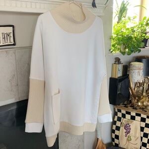 Elie Tahari Cream Sweater Sweatshirt Size L